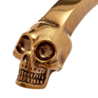 Alexander McQueen Men's Twin Skull Bracelet in Gold
