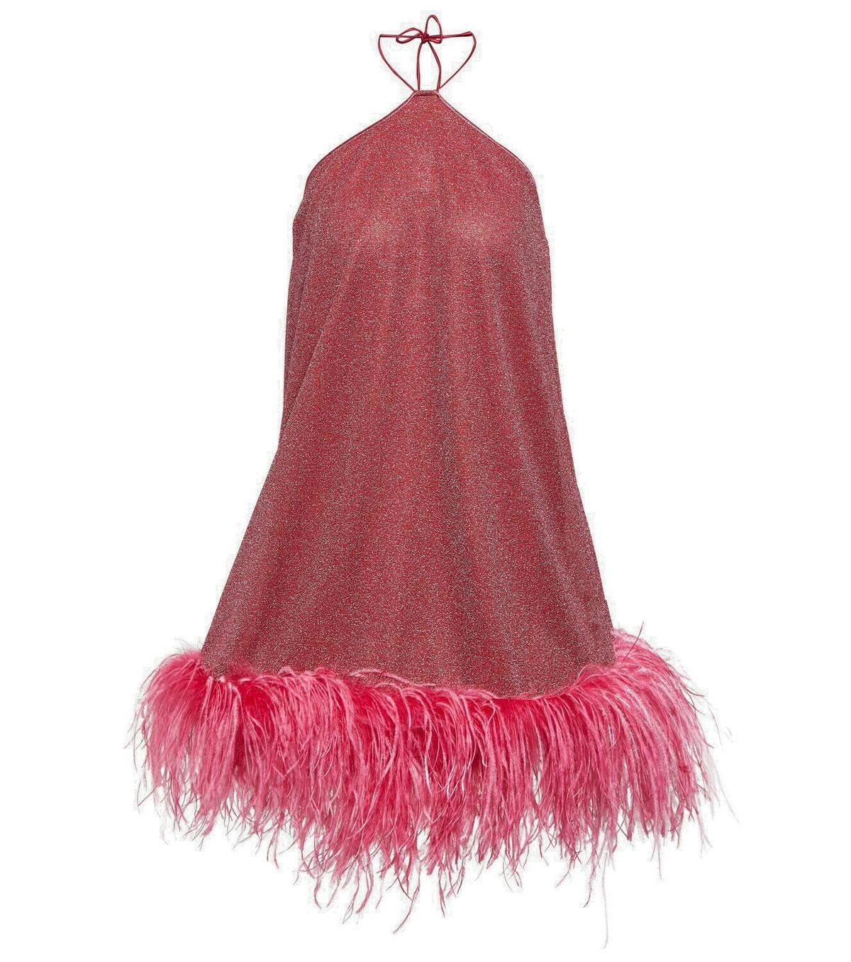 Photo: Oséree Lumière Plumage halterneck minidress