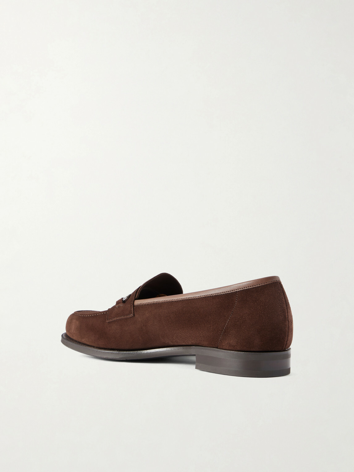 Edward Green - Putney Horsebit-Embellished Suede Loafers - Brown