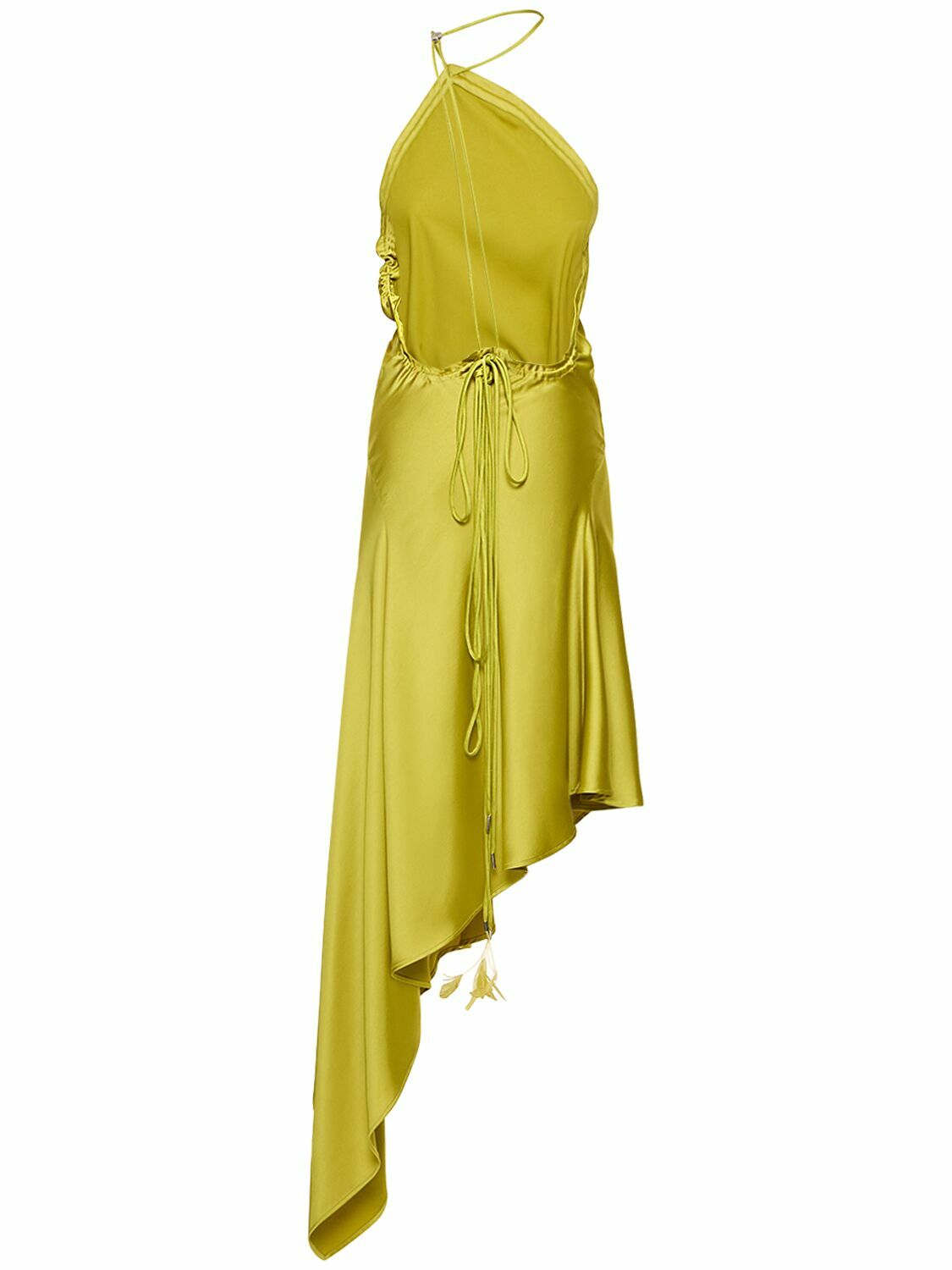 オールインワン・サロペット The Attico Halterneck Midi Dress THE ATTICO - Fluid Satin Halter Neck Midi Dress The Attico