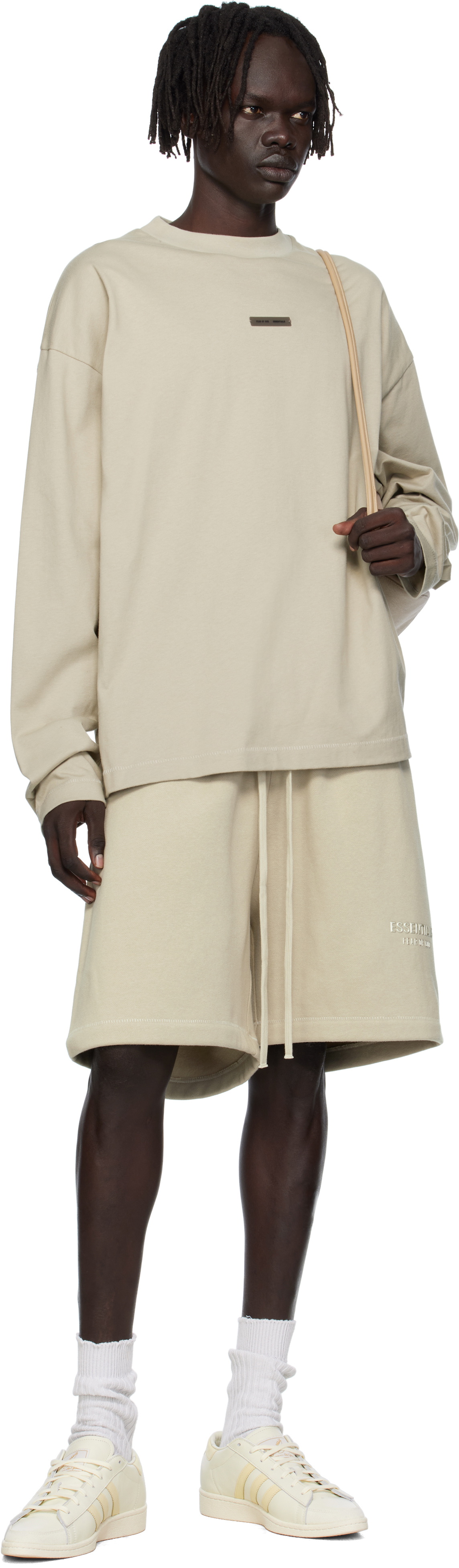 Fear of God ESSENTIALS Taupe Classic Fit Long Sleeve T-shirt