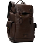 Polo Ralph Lauren Brown Pebbled Leather Backpack