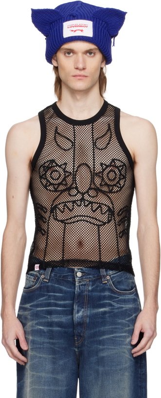 Photo: Charles Jeffrey LOVERBOY Black Graphic Net Tank Top