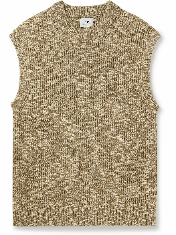 Photo: NN07 - Jesse Ribbed Cotton-Bouclé Sweater Vest - Brown