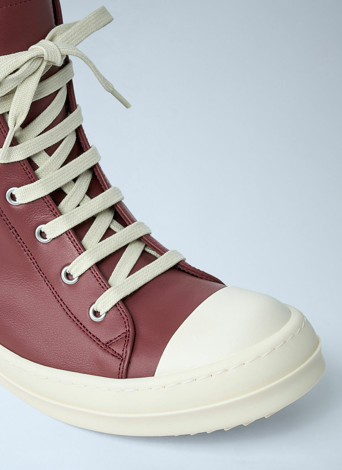 Rick Owens Leather High-Top Sneakers