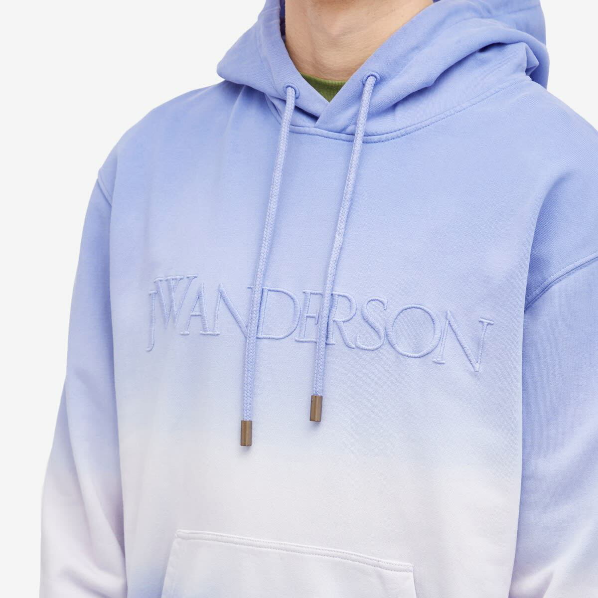 JW Anderson Men's Logo Embroidery Gradient Hoodie in