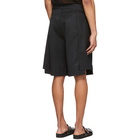 Feng Chen Wang Black Wool Panelled Shorts