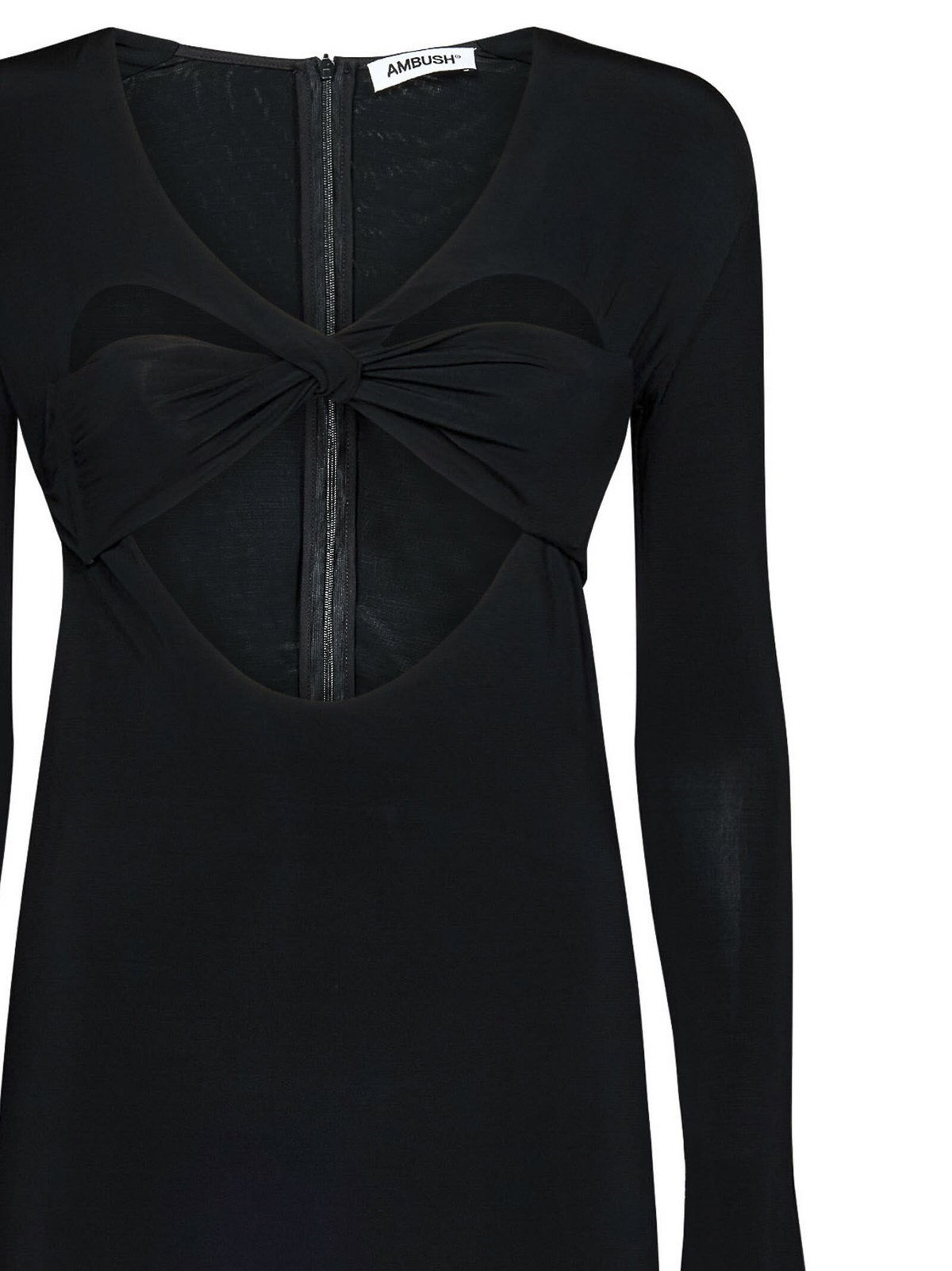 AMBUSH Heart Shaped Cut Out Mini Black Dress