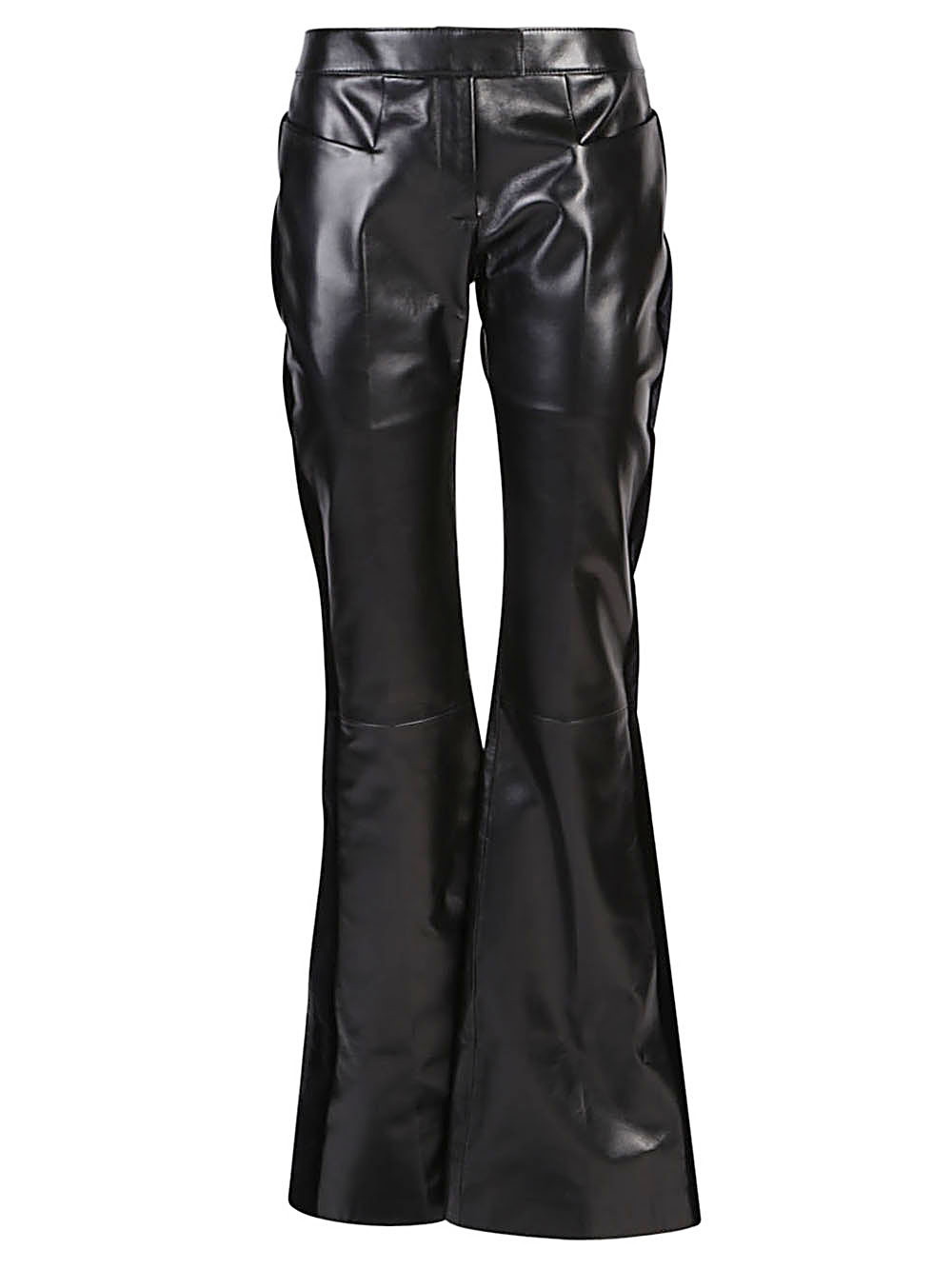 TOM FORD - Flared Leather And Velvet Trousers TOM FORD