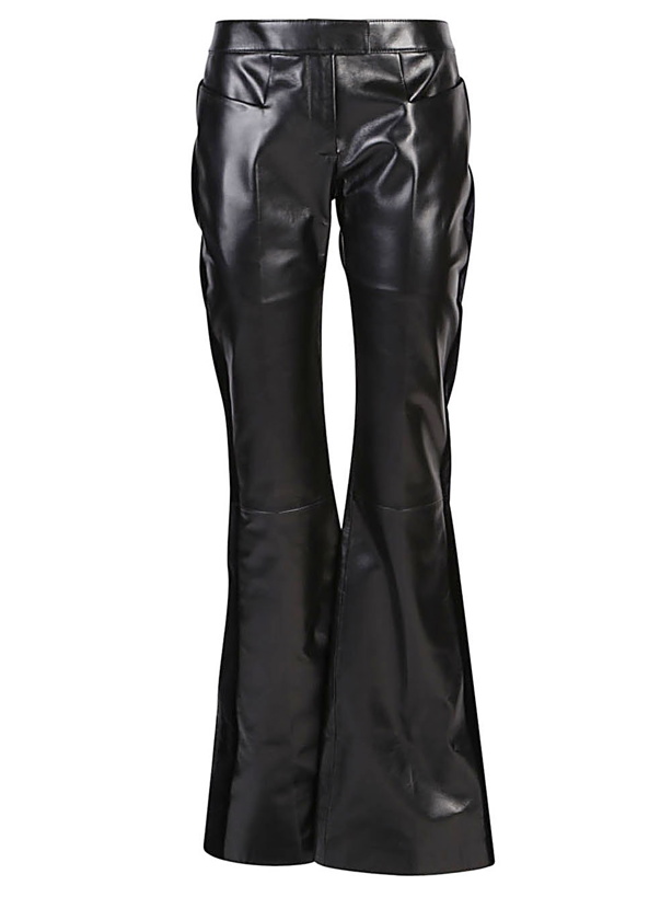 Photo: TOM FORD - Flared Leather And Velvet Trousers