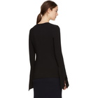 Victoria Beckham Black Flare Sleeve Blouse