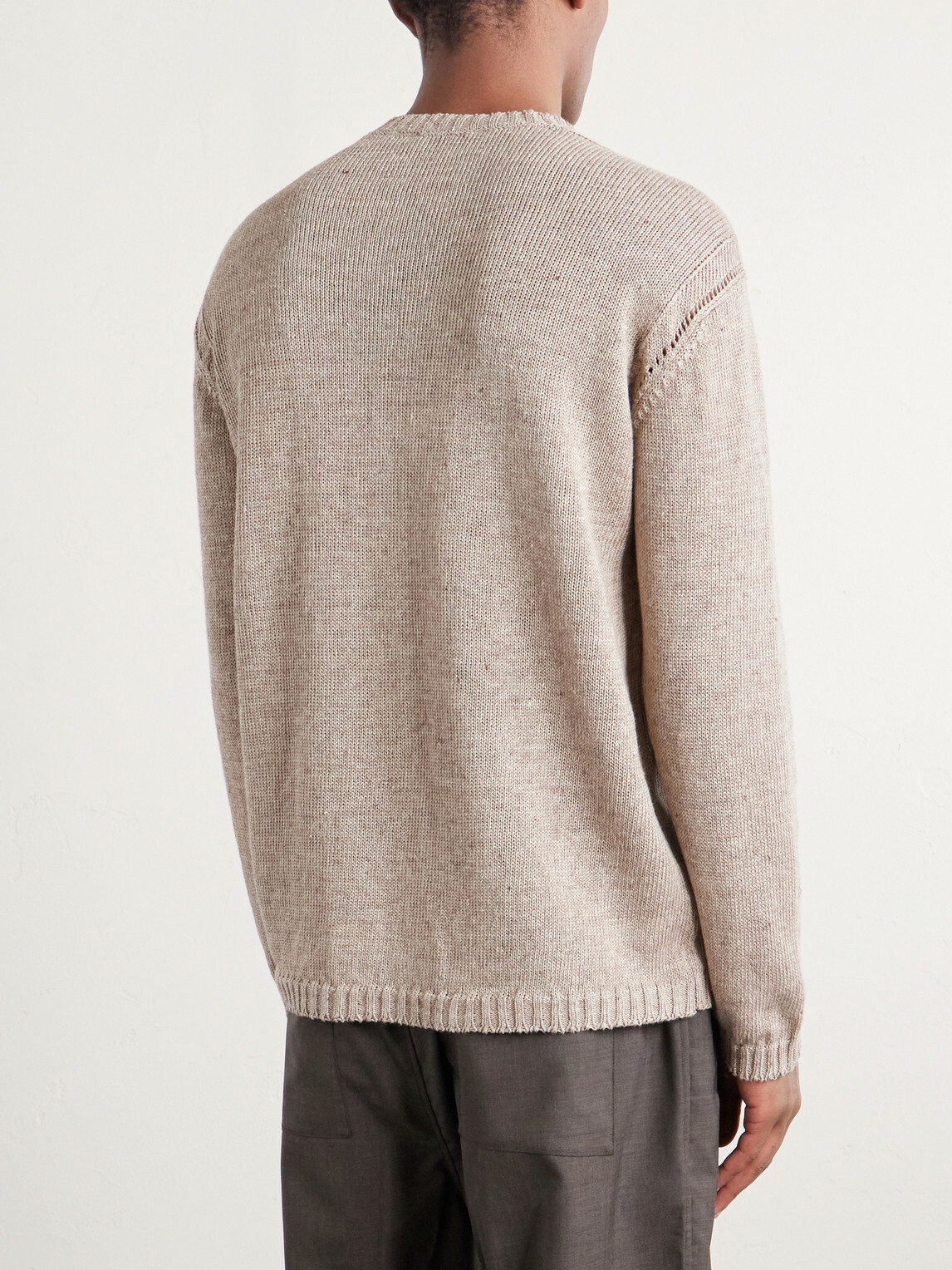 PIACENZA 1733 - Cotton and Linen-Blend Sweater - Neutrals