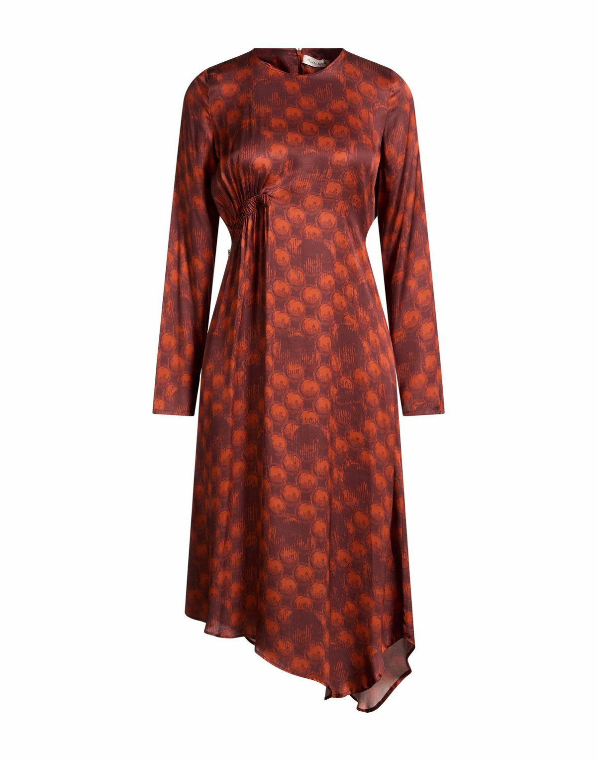 Manila Grace Womens Midi dress Rust