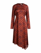 Manila Grace Womens Midi dress Rust