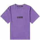Palm Angels Men's Garmet Dyed Box Logo T-Shirt in Purple/White