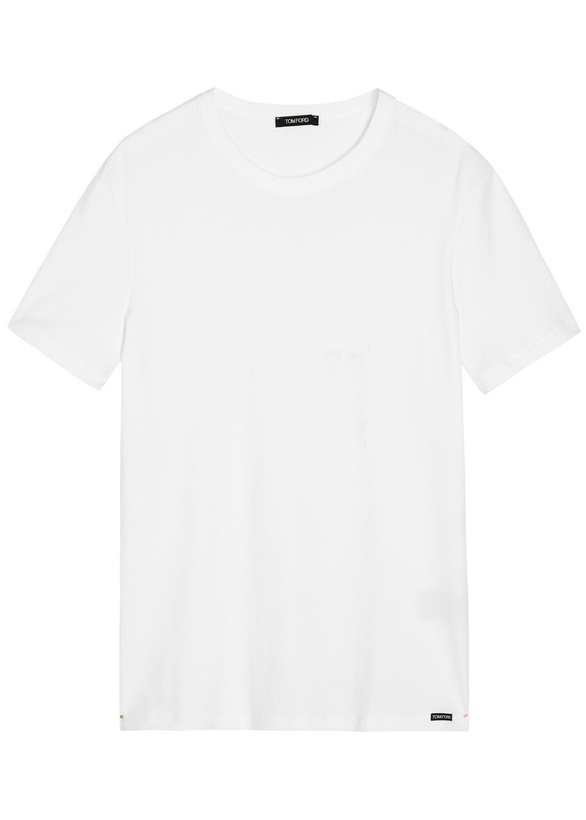 Photo: Tom Ford Crew-neck Stretch-cotton T-shirt White