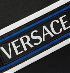 Versace - Logo-Detailed Webbing-Trimmed Nylon Duffle Bag - Black