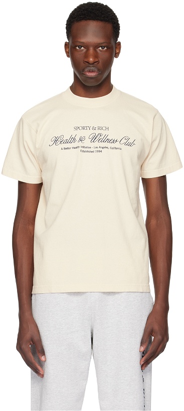Photo: Sporty & Rich Off-White 'H&W Club' T-Shirt