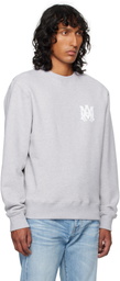 AMIRI Gray MA Core Logo Crew Sweatshirt