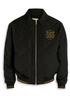 DRÔLE DE Monsieur La Veste Slogan Tresses Quilted Woven Jacket Black