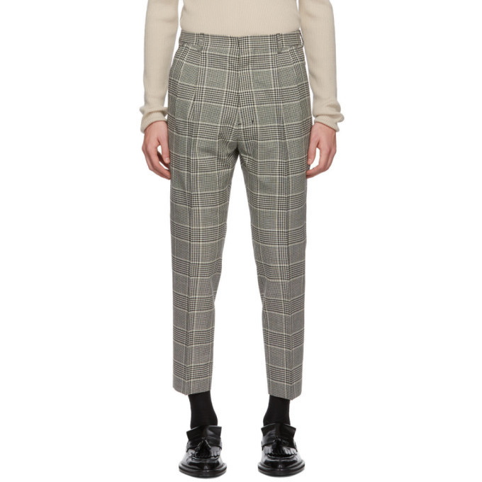 Photo: AMI Alexandre Mattiussi Black and Off-White Prince Of Wales Trousers