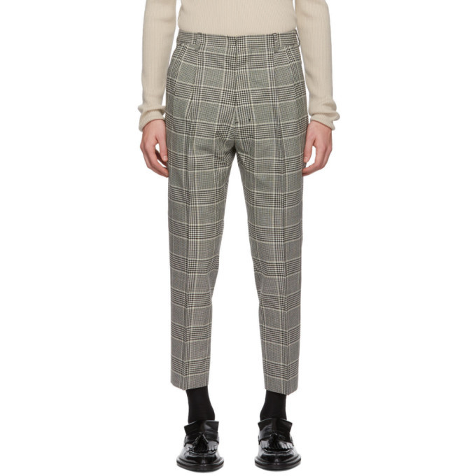 Photo: AMI Alexandre Mattiussi Black and Off-White Prince Of Wales Trousers