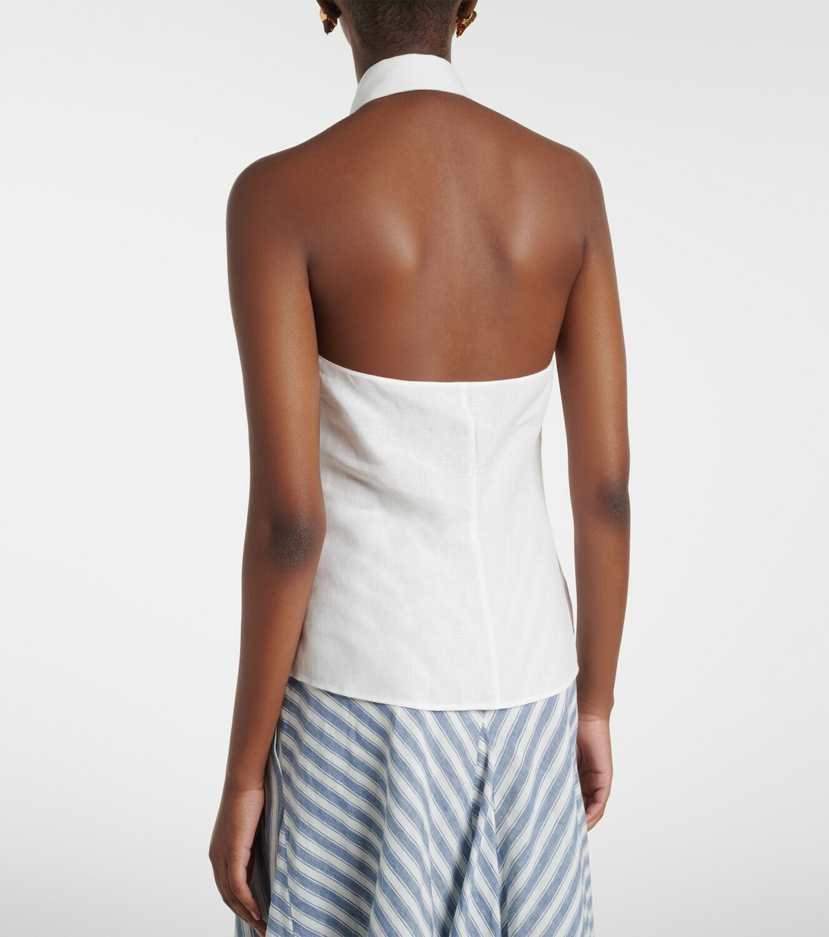 Ralph Lauren Collection Eldred halterneck linen top