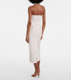 Posse Ebony lace-trimmed printed cotton-blend midi dress