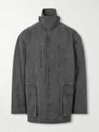 Rick Owens - Padded Washed Cotton-Canvas Coat - Gray
