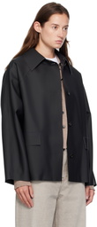 KASSL Editions Black Original Inside Out Hip Rubber Jacket