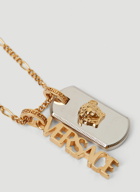 Versace - Medusa Logo Tag Necklace in Gold