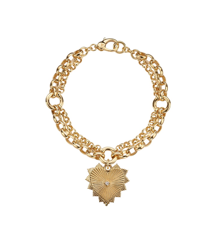 Photo: FoundRae True Love 18kt gold bracelet with diamond
