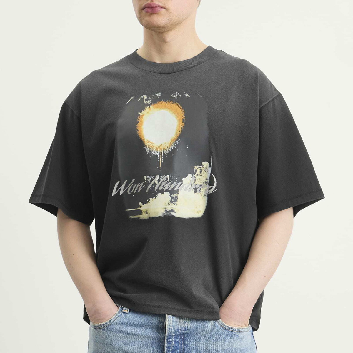 Won Hundred Men's Houston Rocket T-shirt in Black