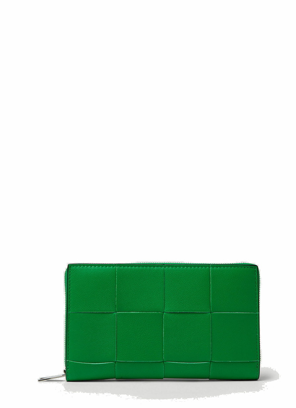 Photo: Intreccio Zip Around Wallet in Green