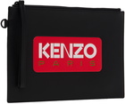 Kenzo Black Kenzo Paris Large Printed Pouch