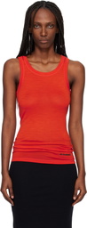 Jil Sander Red Lightweight Technical Wool Jersey Tank Top