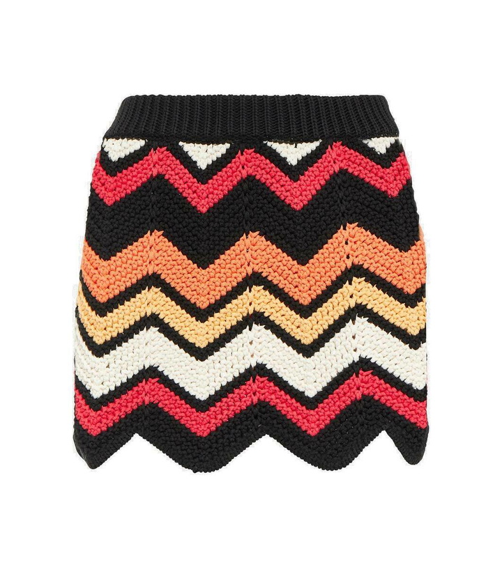 Photo: Alanui Kaleidoscopic cotton-blend miniskirt