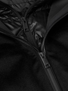Zegna - Convertible Leather-Trimmed Cashmere Down Hooded Ski Jacket - Black