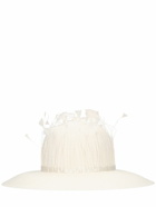 BORSALINO Violet Fine Embellished Straw Panama Hat