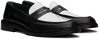 VINNY’s Black & White Townee Two-Tone Loafers