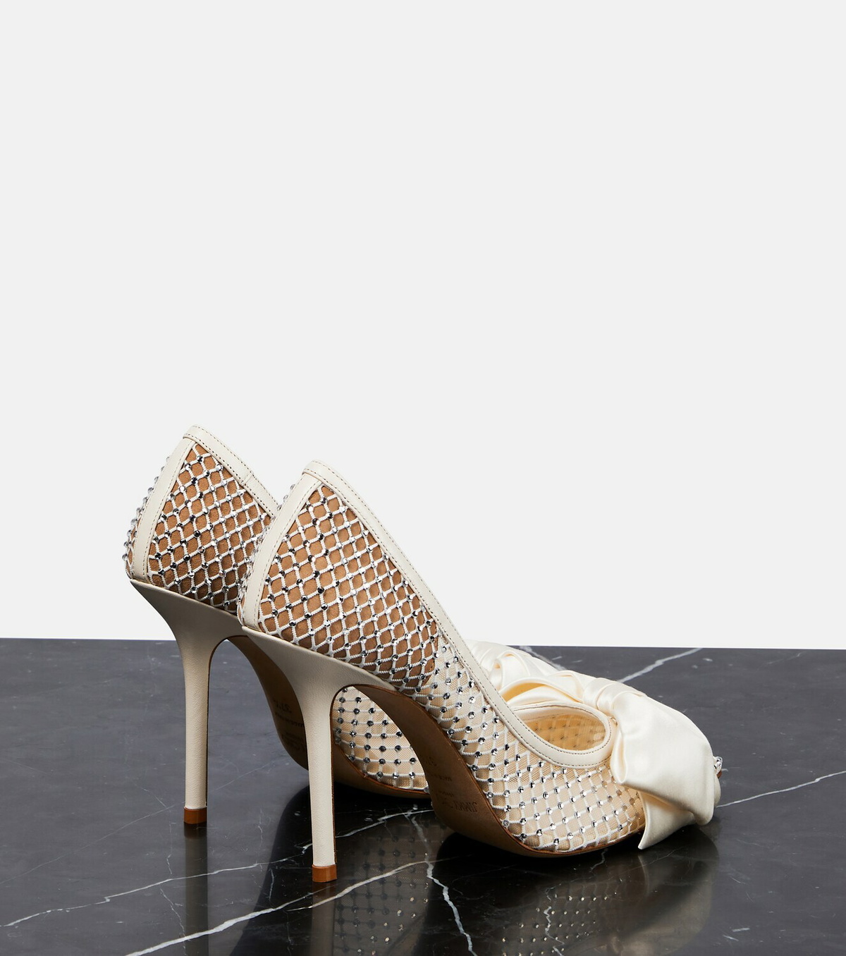 Love 100 Crystal Embellished Pumps in White - Jimmy Choo