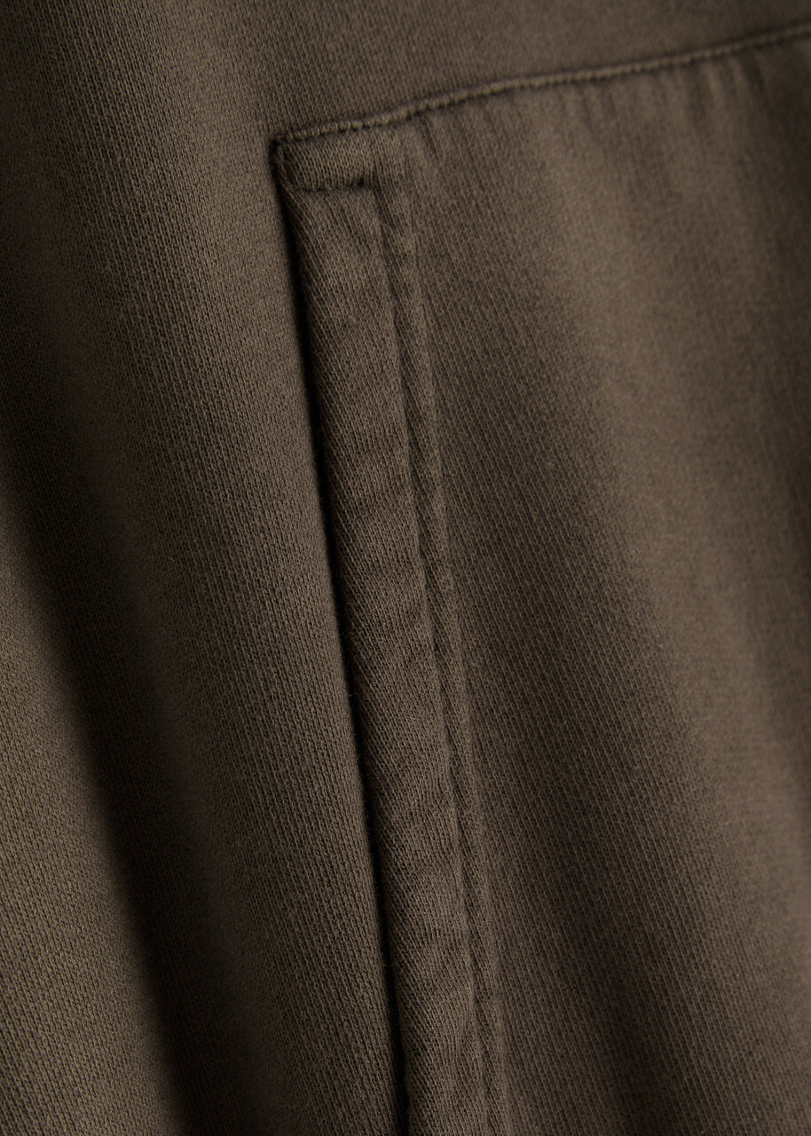 Colorful Standard Hooded Cotton Sweatshirt Brown