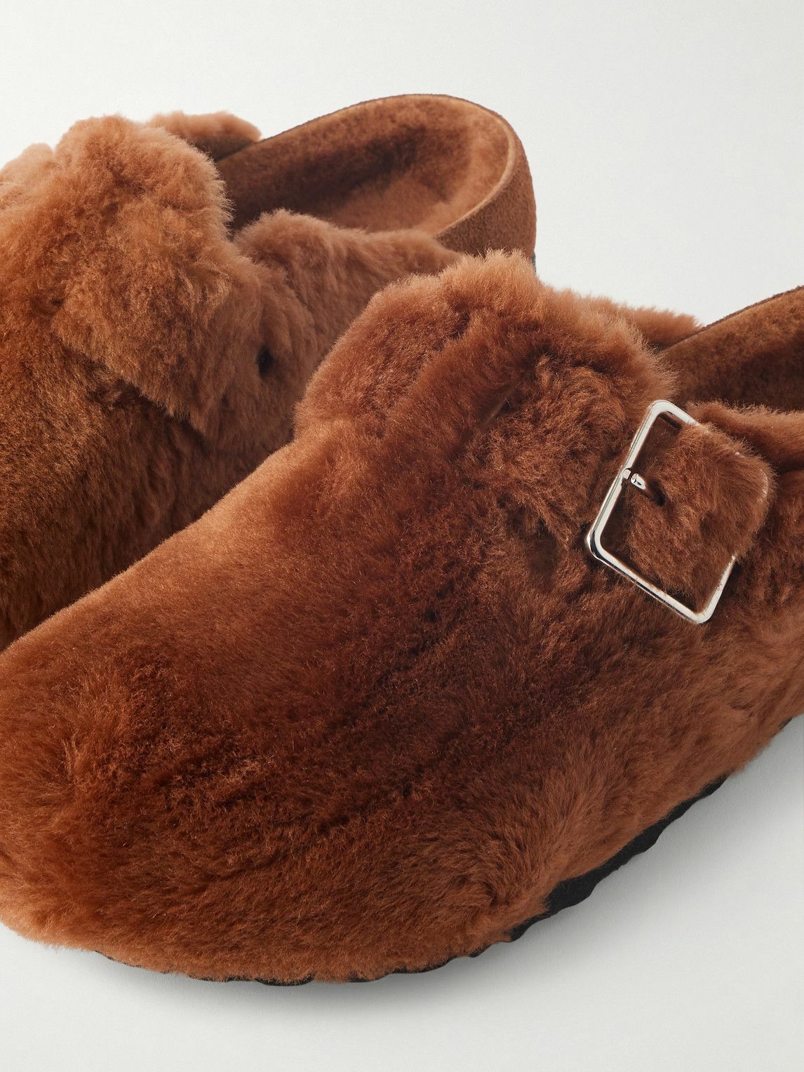BIRKENSTOCK 1774 - Boston Shearling Clogs - Brown