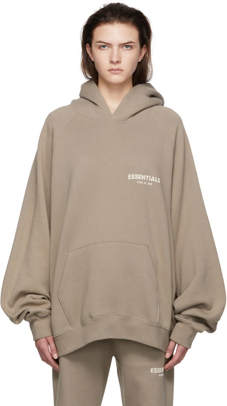 Photo: Essentials Taupe Cotton Hoodie