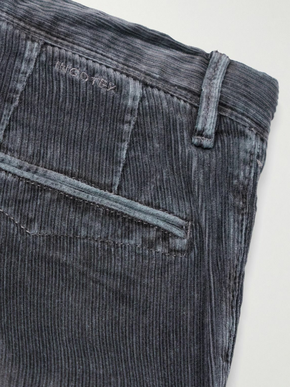 Incotex - Slim-Fit Cotton-Blend Corduroy Trousers - Gray