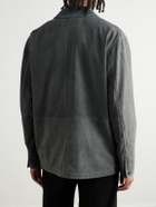 Rag & Bone - Graham Corduroy-Trimmed Suede Jacket - Gray