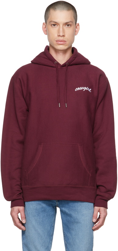 Photo: Cowgirl Blue Co Burgundy Script Hoodie