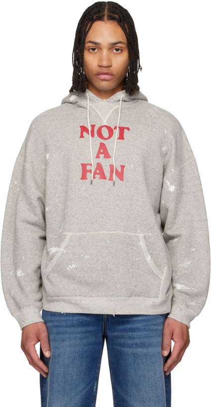 Photo: R13 Gray 'Not A Fan' Oversized Hoodie
