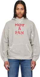 R13 Gray 'Not A Fan' Oversized Hoodie