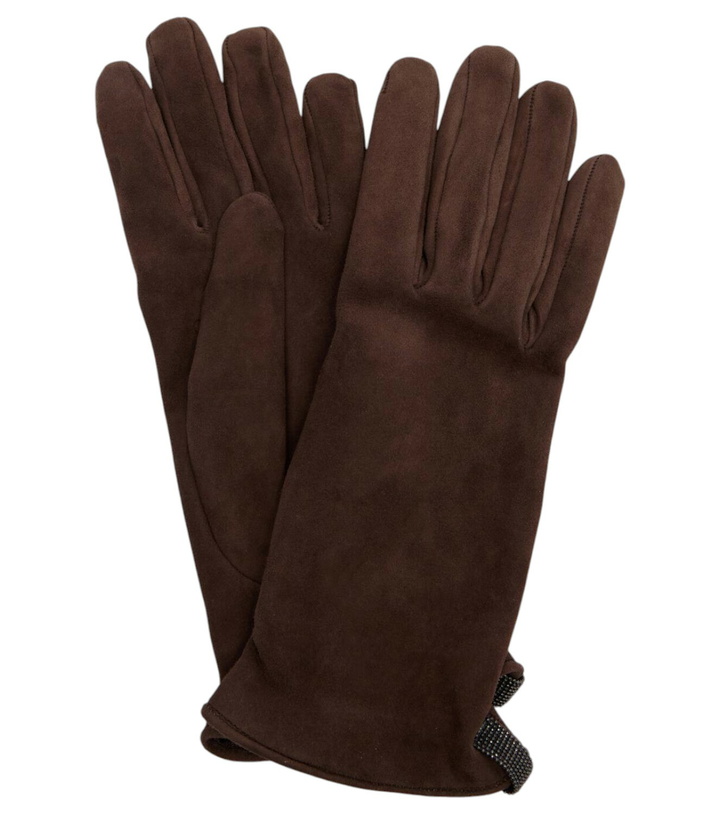 Photo: Brunello Cucinelli Monili suede gloves